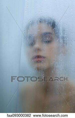 Young woman having bath in bathroom, eyes closed View Large Photo Image Stock Image - Young woman having bath in bathroom, eyes closed. Fotosearch