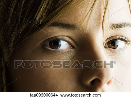 Picture - Young woman's face, portrait. Fotosearch