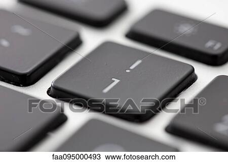 Stock Image - Computer keyboard, focus on number 1 key. Fotosearch