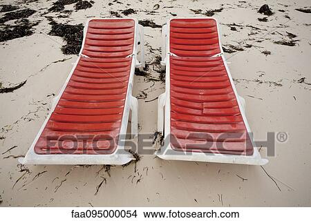 Deckchairs on beach View Large Photo Image Picture - Deckchairs on beach. Fotosearch