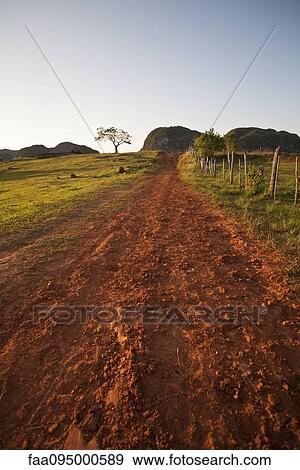 Stock Photo - Dirt road through countryside. Fotosearch