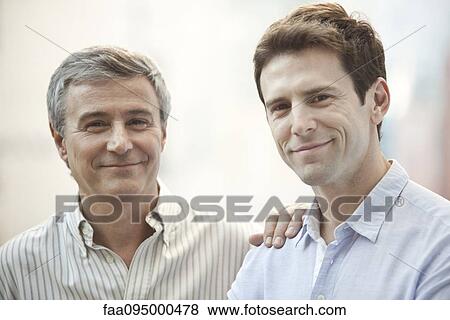 Father and adult son, portrait View Large Photo Image Stock Photo - Father and adult son, portrait. Fotosearch