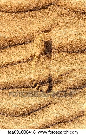 Footprint in rippled sand View Large Photo Image Stock Photo - Footprint in rippled sand. Fotosearch