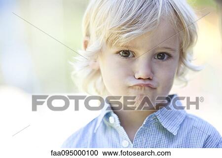 Little boy pouting View Large Photo Image Stock Image - Little boy pouting. Fotosearch