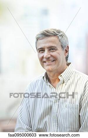 Stock Image - Mature man, portrait. Fotosearch