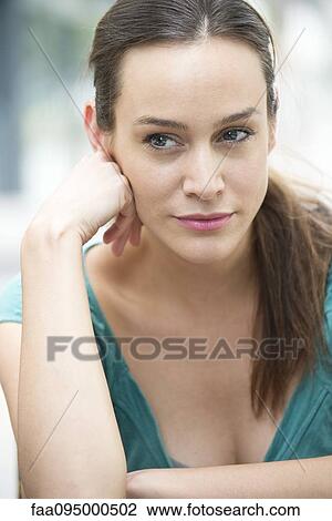 Mid-adult woman, portrait View Large Photo Image Stock Image - Mid-adult woman, portrait. Fotosearch