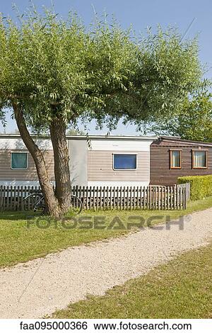 Trailer park View Large Photo Image Stock Photograph - Trailer park. Fotosearch