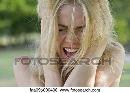 Woman screaming View Large Photo Image Stock Photo - Woman screaming. Fotosearch