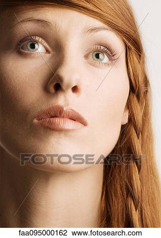 Woman with braided hairstyle, portrait View Large Photo Image Stock Image - Woman with braided hairstyle, portrait. Fotosearch