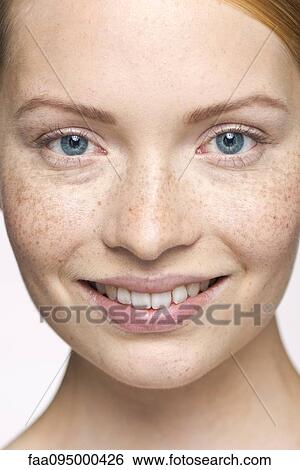 Stock Photograph - Young woman, portrait. Fotosearch