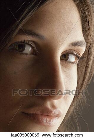 Young woman's face, portrait View Large Photo Image Stock Photo - Young woman's face, portrait. Fotosearch