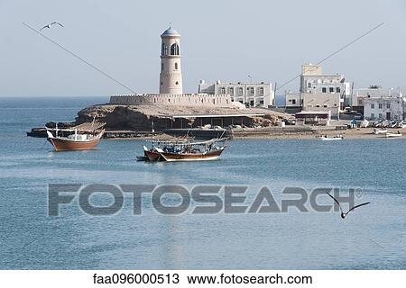 Al-Ayjah Lighthouse, Sur, Oman View Large Photo Image Stock Image - Al-Ayjah Lighthouse, Sur, Oman. Fotosearch