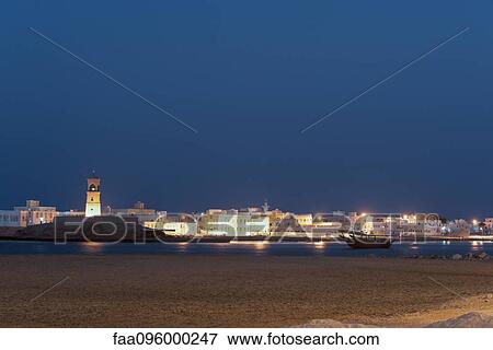 Al-Ayjah Lighthouse, Sur, Oman View Large Photo Image Stock Photo - Al-Ayjah Lighthouse, Sur, Oman. Fotosearch