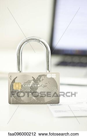 Credit card and lock representing internet security View Large Photo Image Stock Image - Credit card and lock representing internet security. Fotosearch