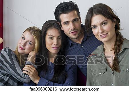 Friends, portrait View Large Photo Image Stock Photograph - Friends, portrait. Fotosearch