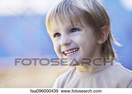 Stock Photo - Little boy, portrait. Fotosearch