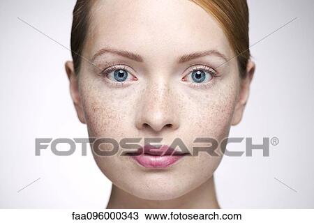 Stock Image - Young woman, close-up. Fotosearch