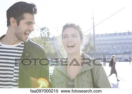 Couple together in city View Large Photo Image Stock Photography - Couple together in city. Fotosearch