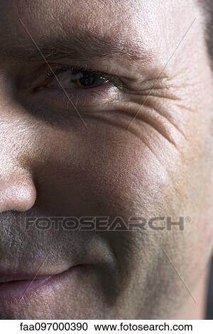 Man's face, smiling, close-up View Large Photo Image Stock Image - Man's face, smiling, close-up. Fotosearch