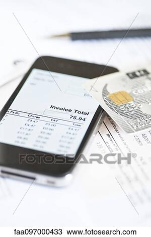 Smartphone being used for online banking View Large Photo Image Stock Image - Smartphone being used for online banking. Fotosearch
