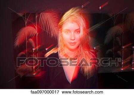 Woman at night club View Large Photo Image Stock Photo - Woman at night club. Fotosearch