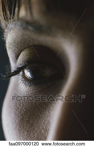 Stock Image - Woman's eye, close-up. Fotosearch