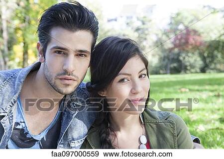 Stock Photo - Young couple, portrait. Fotosearch