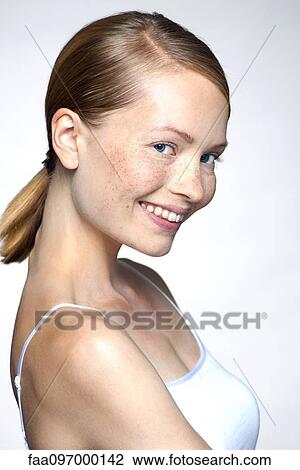 Young woman, portrait View Large Photo Image Stock Image - Young woman, portrait. Fotosearch