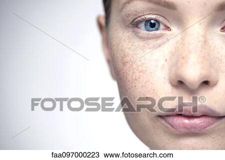 Young woman's face, close-up View Large Photo Image Stock Image - Young woman's face, close-up. Fotosearch