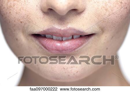 Young woman's lips, close-up View Large Photo Image Stock Image - Young woman's lips, close-up. Fotosearch
