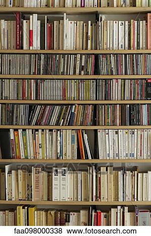 Stock Photo - Bookcase, full frame. Fotosearch