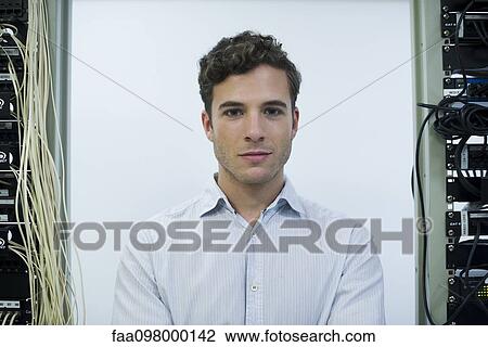 Computer technician, portrait View Large Photo Image Stock Image - Computer technician, portrait. Fotosearch
