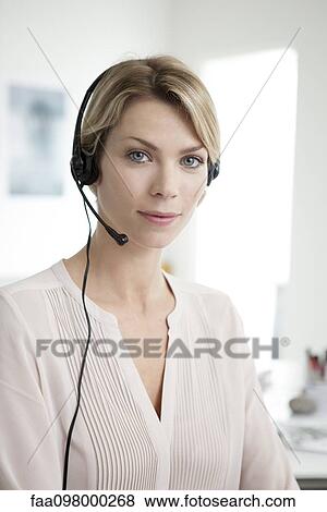 Stock Photo - Office worker, portrait. Fotosearch