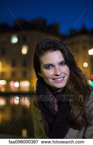 Stock Photo - Young woman, portrait. Fotosearch