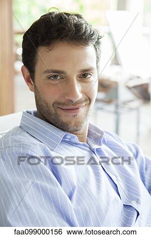 Man smiling, portrait View Large Photo Image Stock Photograph - Man smiling, portrait. Fotosearch