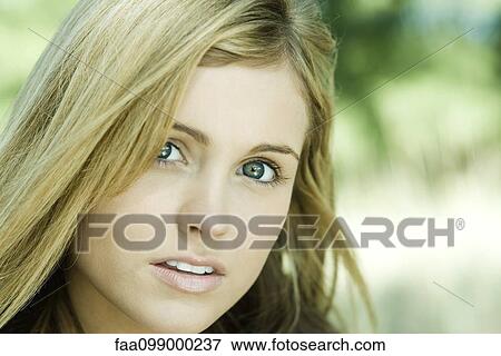 Stock Photo - Teenage girl, portrait. Fotosearch