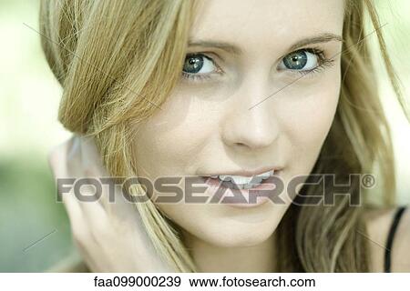 Stock Photo - Teenage girl, portrait. Fotosearch