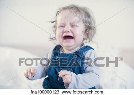 Baby girl crying View Large Photo Image Stock Image - Baby girl crying. Fotosearch