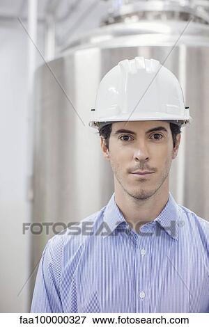 Stock Photo - Chemical engineer, portrait. Fotosearch