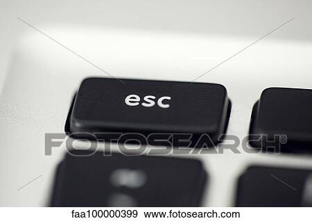 Close-up of escape key on computer keyboard View Large Photo Image Stock Photo - Close-up of escape key on computer keyboard. Fotosearch