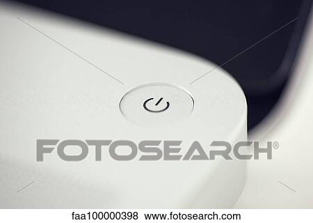 Stock Photo - Close-up of power button. Fotosearch