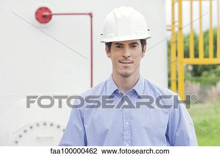 Engineer at industrial site, portrait View Large Photo Image Stock Image - Engineer at industrial site, portrait. Fotosearch