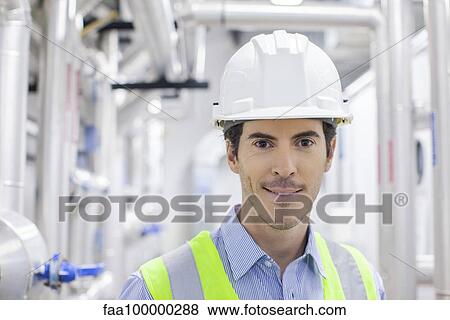Stock Photo - Engineer, portrait. Fotosearch
