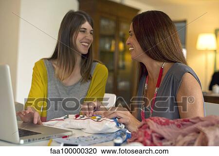 Friends doing embroidery together View Large Photo Image Stock Image - Friends doing embroidery together. Fotosearch