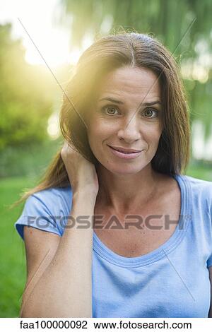 Stock Image - Mature woman, portrait. Fotosearch