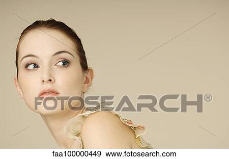 Woman looking away, portrait View Large Photo Image Stock Photo - Woman looking away, portrait. Fotosearch
