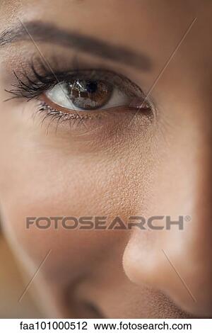 Close-up of woman's face View Large Photo Image Stock Image - Close-up of woman's face. Fotosearch