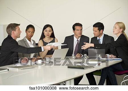 Executives in meeting View Large Photo Image Stock Photo - Executives in meeting. Fotosearch