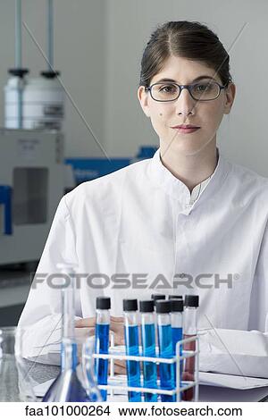 "Scientist in lab, portrait" View Large Photo Image Picture - "Scientist in lab, portrait". Fotosearch