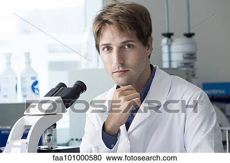"Scientist in lab, portrait" View Large Photo Image Stock Image - "Scientist in lab, portrait". Fotosearch